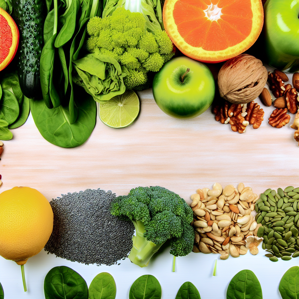 Bağışıklık güçlendiren vitaminler ve minerallerin görseli